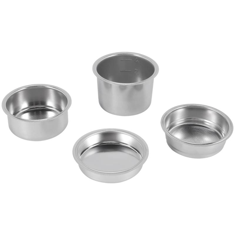 Haskoss デロンギエスプレッソマシン部品用コーヒーボトムレスポルタフィルター用4PCS51Mm ...