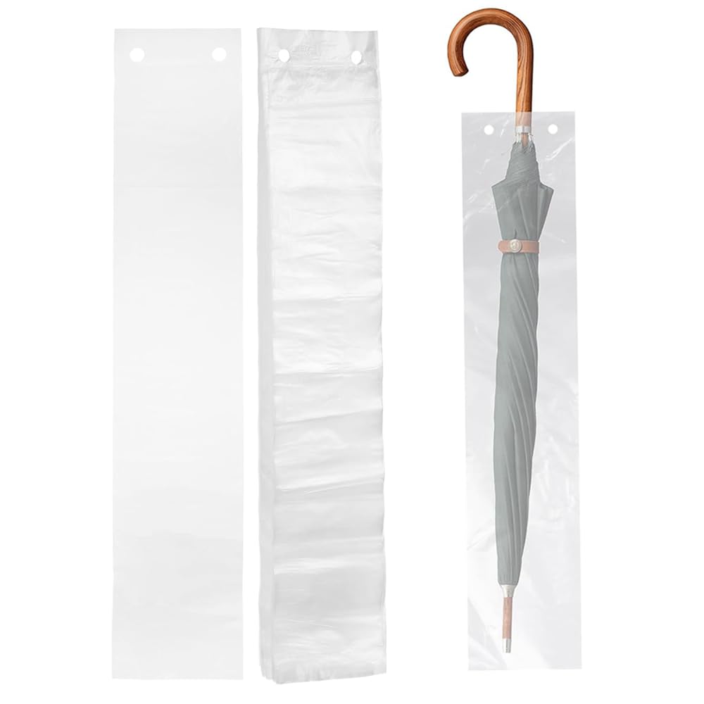 • 1. 【長傘に最適な大型サイズ】 サイズは70cmX13cm。一般的な長傘用として、すっぽりと収まる大きさで、雨の日のストレスを軽減します。 • 2. 【軽量で半透明、優れた素材】 軽量で扱いやすく、半透明なので中身が確認しやすい。破れにくい優れた素材を使用しており、安心してお使いいただけます。 • 3. 【多目的で便利な使い捨て傘袋】 傘の水滴対策はもちろん、靴カバーや小物の簡易収納など、多目的に活躍。必要な時にサッと使えて、そのまま使い捨てできる衛生面も魅力です。 • 4. 【床を乾いた状態に保つ防水設計】 傘に被せるだけで、水滴が家やオフィスの床に落ちるのを防止。床を乾いた状態に保つことで、滑りにくく清潔な環境をキープします。 • 5. 【コスパ抜群の100枚入り】 1パックに100枚入りのたっぷり容量。ご家庭やオフィスで長く愛用できる、経済的なビニール袋のセットです。