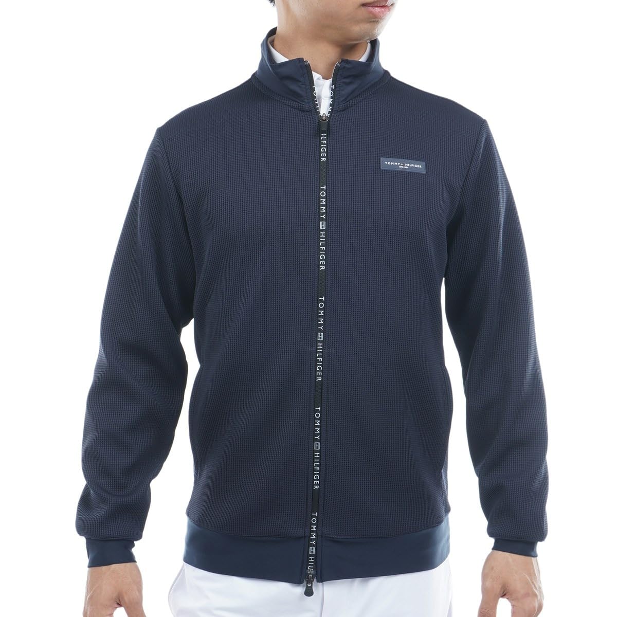 [Tommy Golf] Fleece Jacket TOMMY HILFIGER GOLF (Tommy Hilfiger Golf) Men's Golf Wear Sweat Jacket White M Size Navy THMA552 M