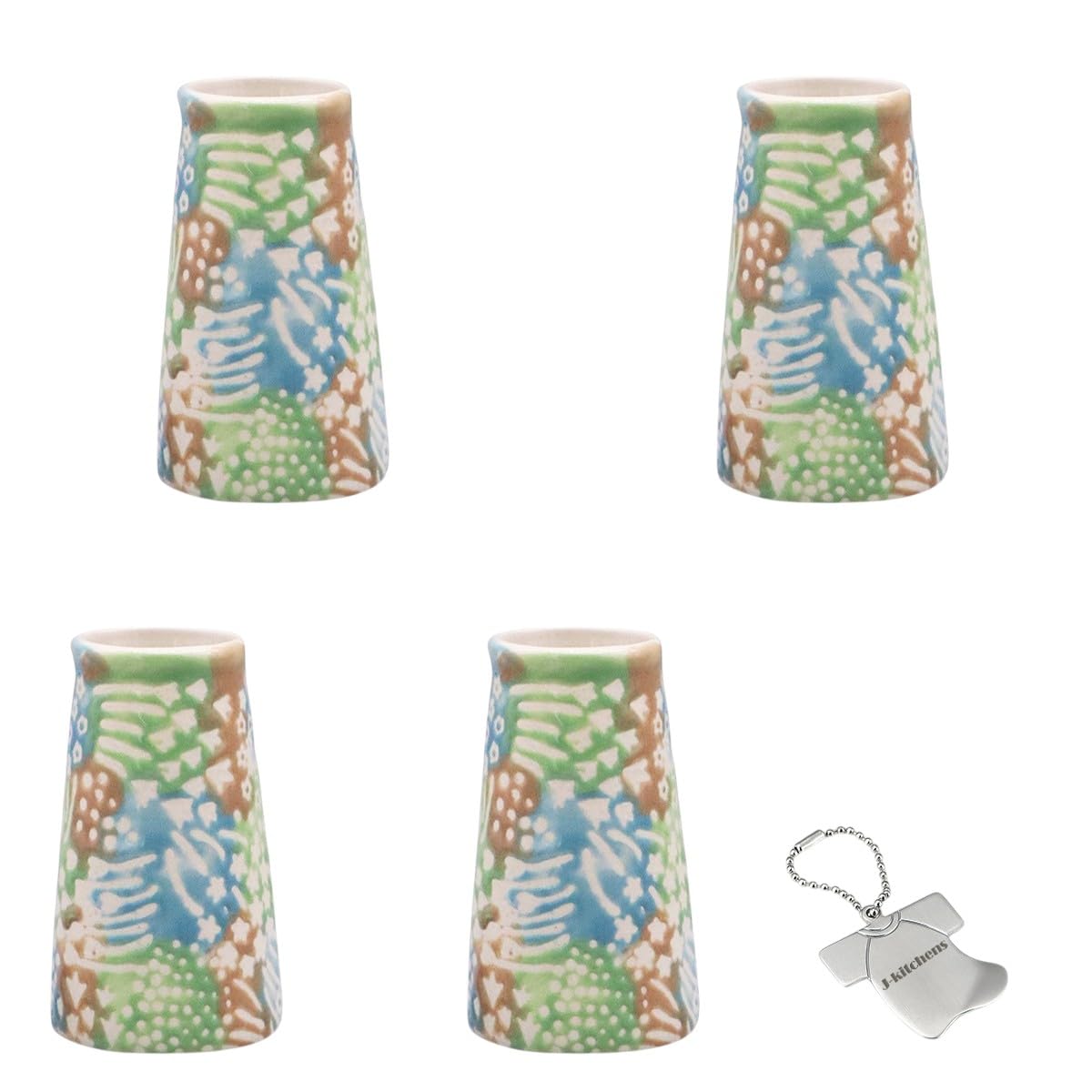 • 本体素材：セラミック • 製品サイズ：約Φ5x8.2cm • 防水加工済 • 一品一品が手作りの為、色合いやサイズ等が多少変わる場合があります。