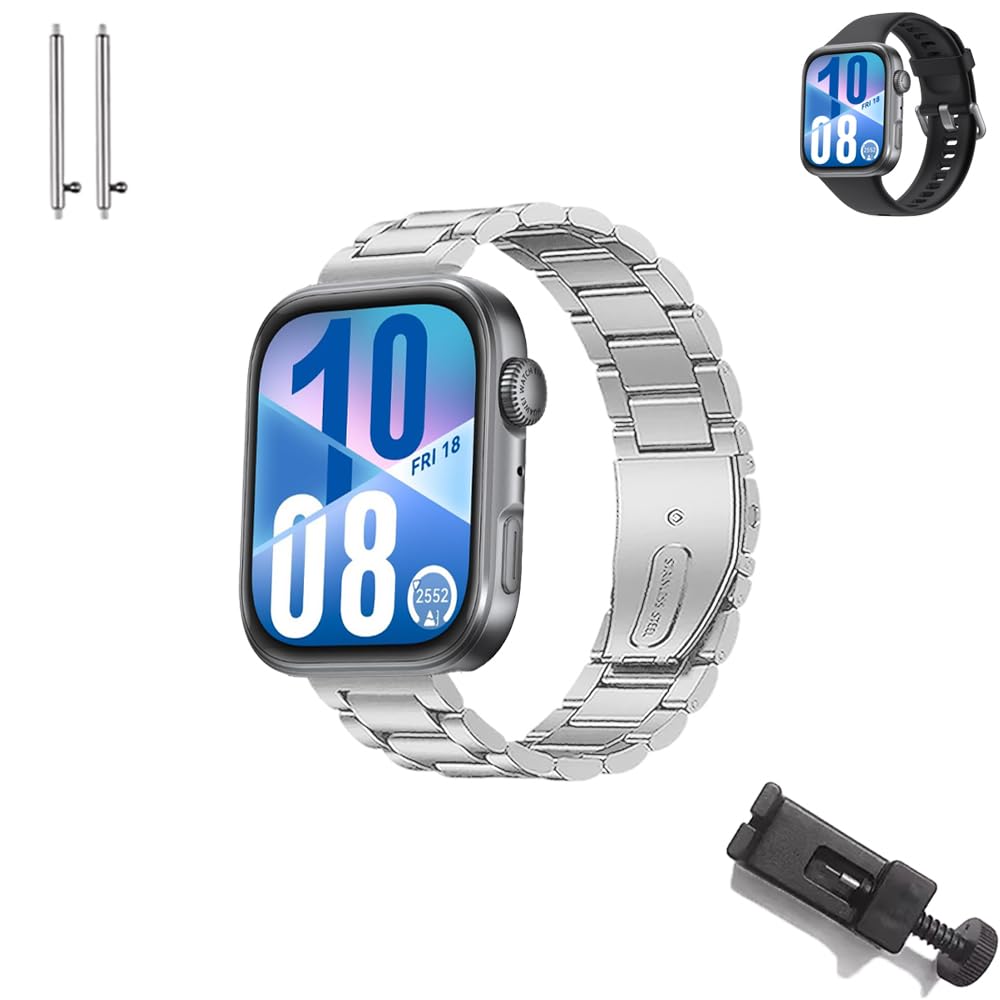 [SUNZHXIN] 【3玉チェーン】 For HUAWEI WATCH FIT 4 1.82インチ バンド 交換ベル...