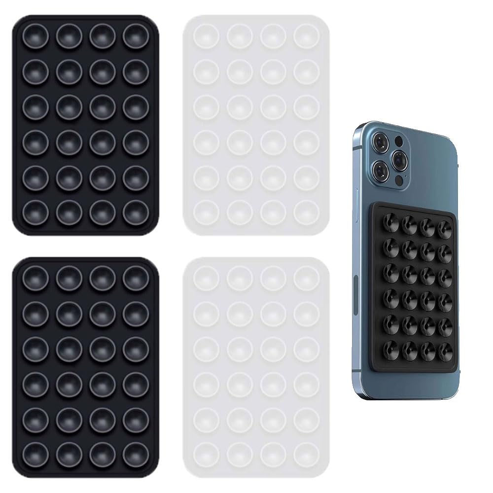 スマホホルダー 吸盤 4pcs 吸盤 スマホ 真空吸着式スマホホルダー シリコーン製品 多目的 便利な使用 こびりつく …