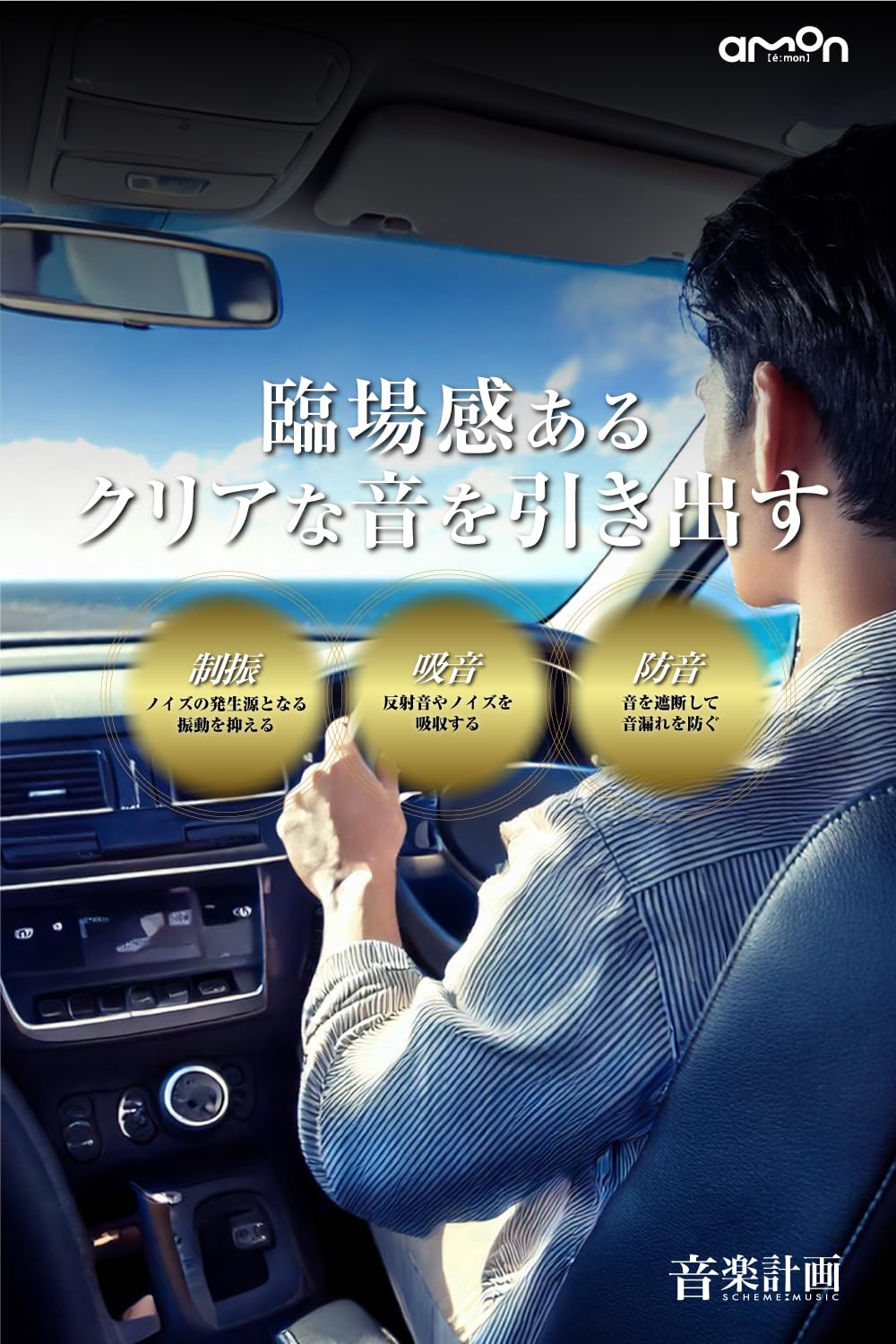 エ―モン(amon) 音楽計画 デッドニングキット クリアな音を引き出すスピーカー周辺...