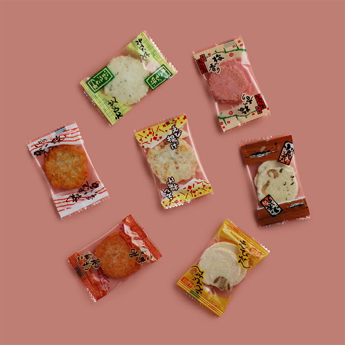 名称：菓子原材料名：澱粉（じゃがいも（国産）、さつまいも）、えび、いか、植物油、チーズ（乳成分を含む）、食塩、砂糖、醤油（小麦・大豆を含む）、アーモンド、ごま、うめエキスパウダー、わさびパウダー、あおさ、水飴、みりん、みそ、米、こうじ、鰹節エキス、昆布エキス、たん白加水分解物（ゼラチンを含む）、酵母エキス、唐辛子／調味料（アミノ酸等）、着色料（ビートレッド、パプリカ色素、クチナシ、紅花黄、アナトー）、甘味料（ステビア）、乳化剤、膨張剤、酸化防止剤（ビタミンE）、香料内容量：55g賞味期限：パッケージに記載保存方法：高温多湿を避け涼しいところで保管してください販売者：有限会社　月ヶ瀬広島県広島市中区堀川町1−30製造者名：後藤田食品工業有限会社愛知県田原市大久保町大新田34−3栄養成分表示：100g当たり熱量：322Kcalたんぱく質：6.4g脂質：11.9g炭水化物：47.3g食塩相当量：1.92g（推定量）・醤油味のぶつ切りいかせんべい ・梅味のえびせんべい ・チーズがサンドされたアーモンドせんべい ・えびの入った小花丸 ・ごま味噌あじのせんべい ・えび揚げせんべい ・わさび味のえびせんべい 7種類の味が入ったえびせんアソートです。