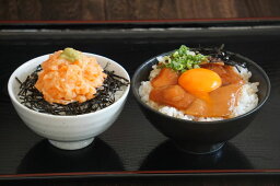 『サーモン丼4食セット』 サーモン漬け丼＋サーモンネギトロ丼 各2食 合計4食（1食80g） ※冷凍　送料無料