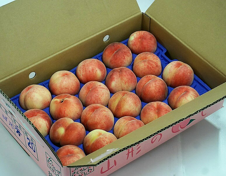 『旬の桃（ご家庭用）』山形県産 秀品 約5kg（13～22玉） 風袋込 産地箱 ※常温 送料無料のサムネイル