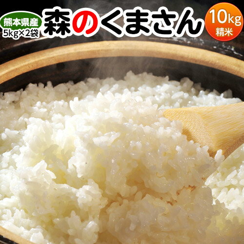 お米 10kg 送料無料 熊本県産『森のくまさん』白米10kg(5kg×2袋) おこめ 米 白米 ご飯 常温のサムネイル