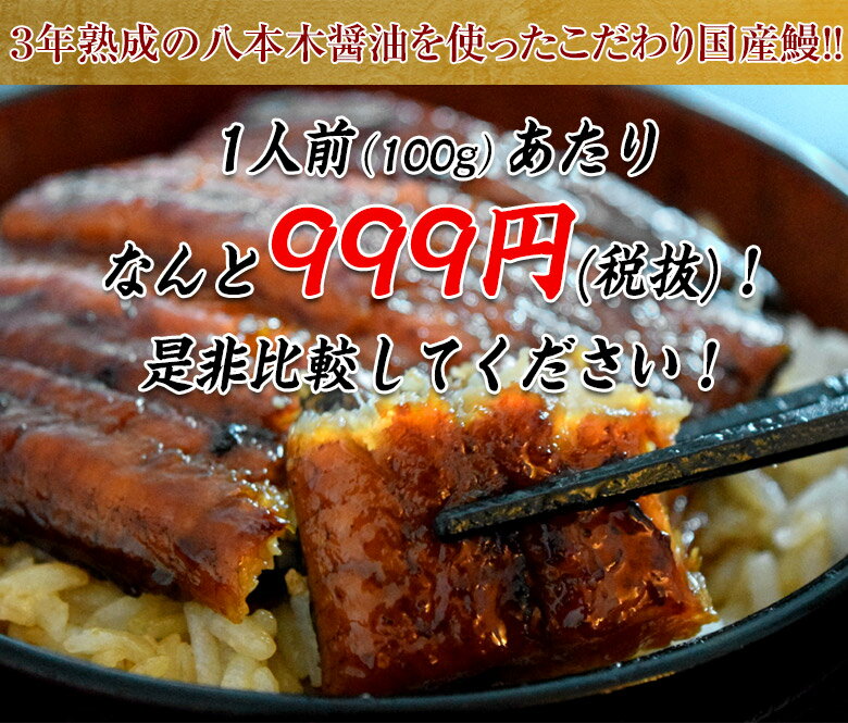 ≪送料無料≫宮崎県産炭火焼き鰻　八本木樽醤油タレ　100g×10串　（ウナギ／うなぎ／父の日／お中元）　※冷凍 sea ☆