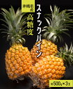 スナックパイン 沖縄県産パイナップル　約500g×3玉　計約1.5kg　※冷蔵　送料無料 ボゴール　パイナップル