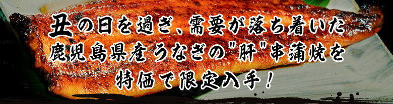 鹿児島県産 うなぎの肝串 蒲焼き 5本(1本30g)×3袋 合計15本　冷凍