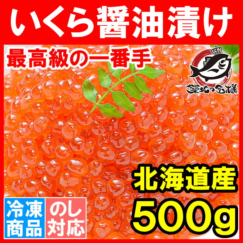 イクラ 醤油漬け 500g 北海道産の鮭いくら 最高級の一番手！銀座の寿司屋も使う厳選の本格派イクラ。皮までトロける上物【いくら イクラ 味付けいくら 味付けイクラ いくら醤油漬け イクラ醤油漬け 築地市場 豊洲市場 ギフト】rn