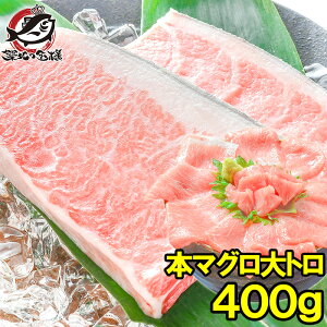 【送料無料】本マグロ 本まぐろ 大トロ 400g 正規品 築地の王様ブランドまぐろ 大トロはまさに王様の味！【本鮪 鮪 まぐろ マグロ クロマグロ 刺身 寿司 海鮮丼 冷凍 築地市場 豊洲市場 maguro ギフト】【smtb-T】【あす楽】rs