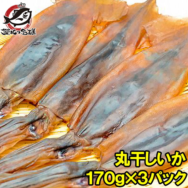 丸干しいかイカ丸干しもみいかイカの丸干し合計510g前後170g×3パックイカワタ入りのソフト干物加工丸干しイカイカ一夜干しいか