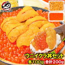 海鮮丼 築地市場のウニイクラ丼セット 2杯分 無添加生ウニ100g＆いくら醤油漬け100g 海鮮丼で約2杯分 うに ウニ いくら イクラ うにいくら丼 海鮮丼 手巻き寿司 寿司ネタ 刺身 福袋 築地市場 豊洲市場 おせち 単品おせち ギフト【あす楽】