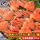 訳あり ズワイガニ 姿 合計30kg前後 50~70尾 3kg×10箱 冷凍ゆでがに 本ズワイガニ ボイル冷凍 ズワイ蟹 ずわいがに かに カニ 蟹 ずわい蟹 ...