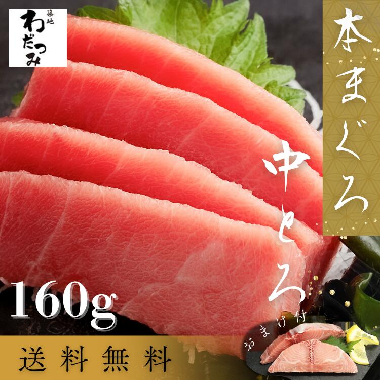 まぐろのギフト ＼マグロ頭肉プレゼント中／ まぐろ 本マグロ 中トロ 柵 160g ◆ マグロ 鮪 本鮪 中とろ 刺身 お刺身 海鮮 刺し身 冷凍 お取り寄せ 自宅用 夏 冬 グルメ ギフト 贈り物 贈答 記念 お祝い お中元 内祝 熨斗 敬老の日 お歳暮 正月