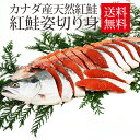 カナダ産 送料無料 天然 紅鮭 甘塩天然紅鮭 姿切り身 約1.7kgから1.9kg 1尾鮭 紅鮭 姿切身 姿造り ギフト プレゼント ご進物 頭付き