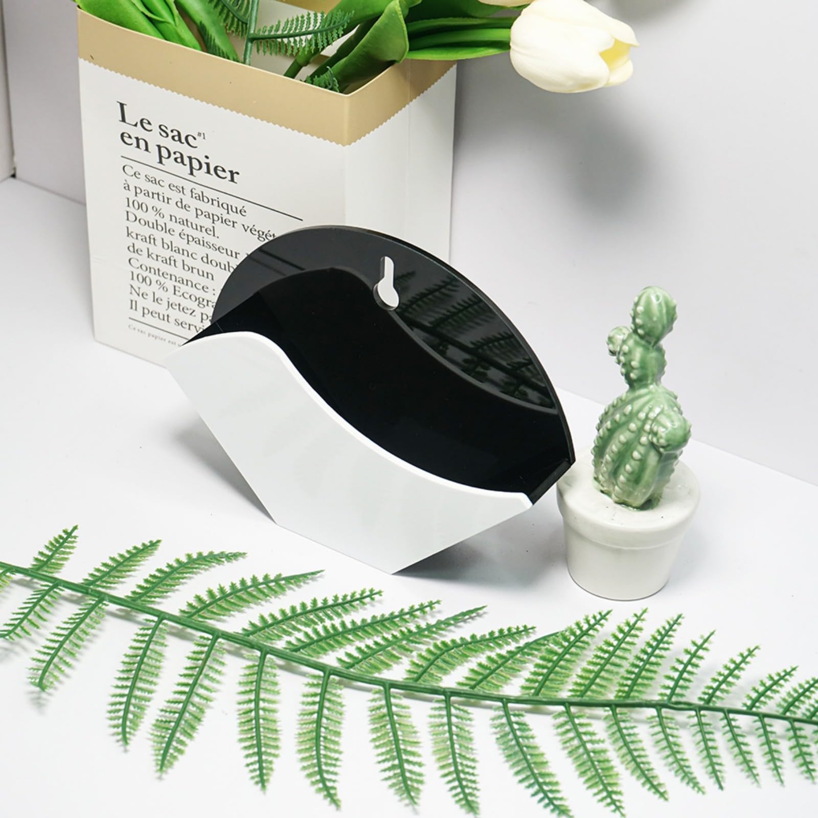 コーヒーフィルターホルダー 蓋付き アクリルコーヒーフィルターペーパーディスペンサーラック 収納ボ..