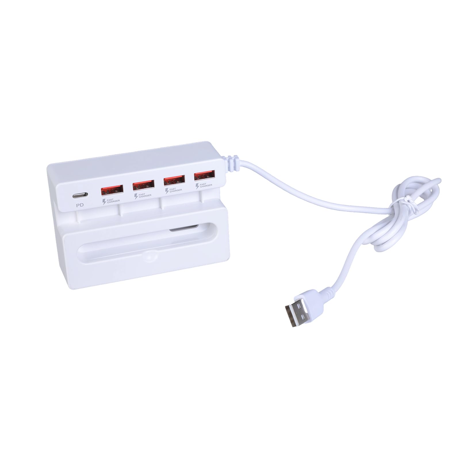 効率的なデバイス充電用の電話スタンドを含む4つのUSBとタイプCポートコンバーターを備えたUSBハブアダ..