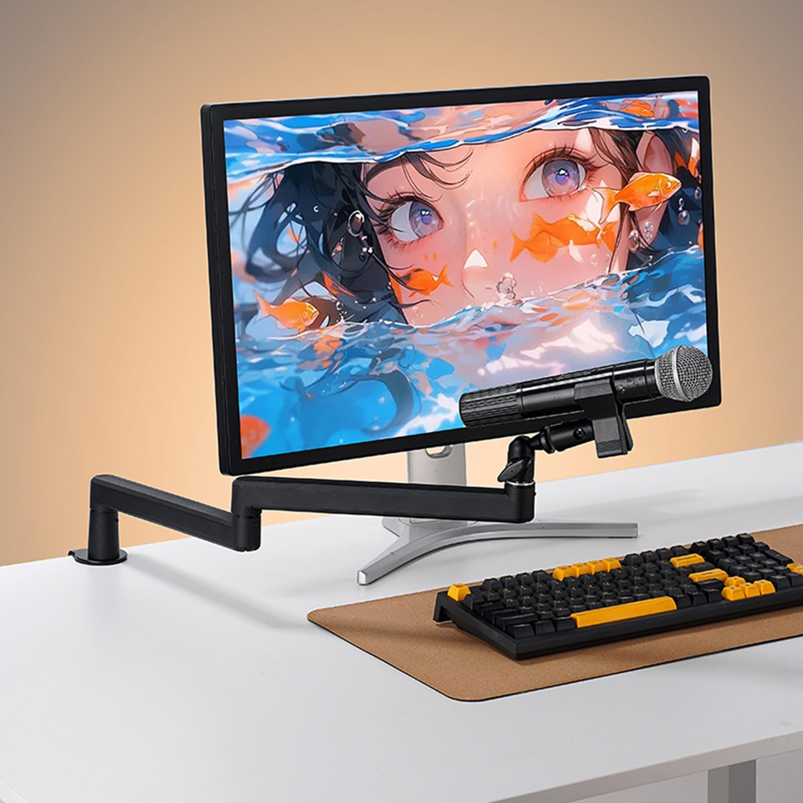 ラジオ放送スタジオ向けの調整可能なマイクサイザーアームサスペンションブームスタンドビデオオーバー..