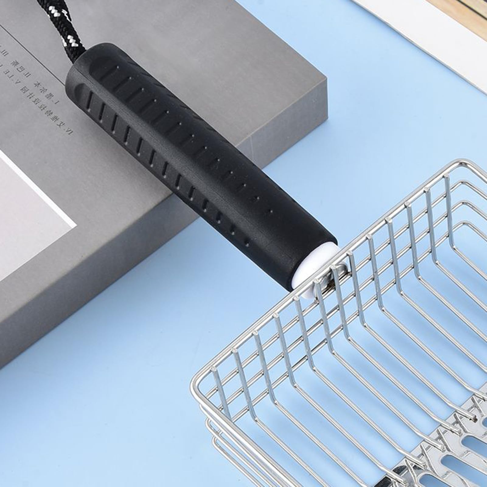 猫砂用スクープ付きホルダー | 猫用フンスクーパー コンテナ付き - 高速ふるい分け排泄物掃除ツール 家..