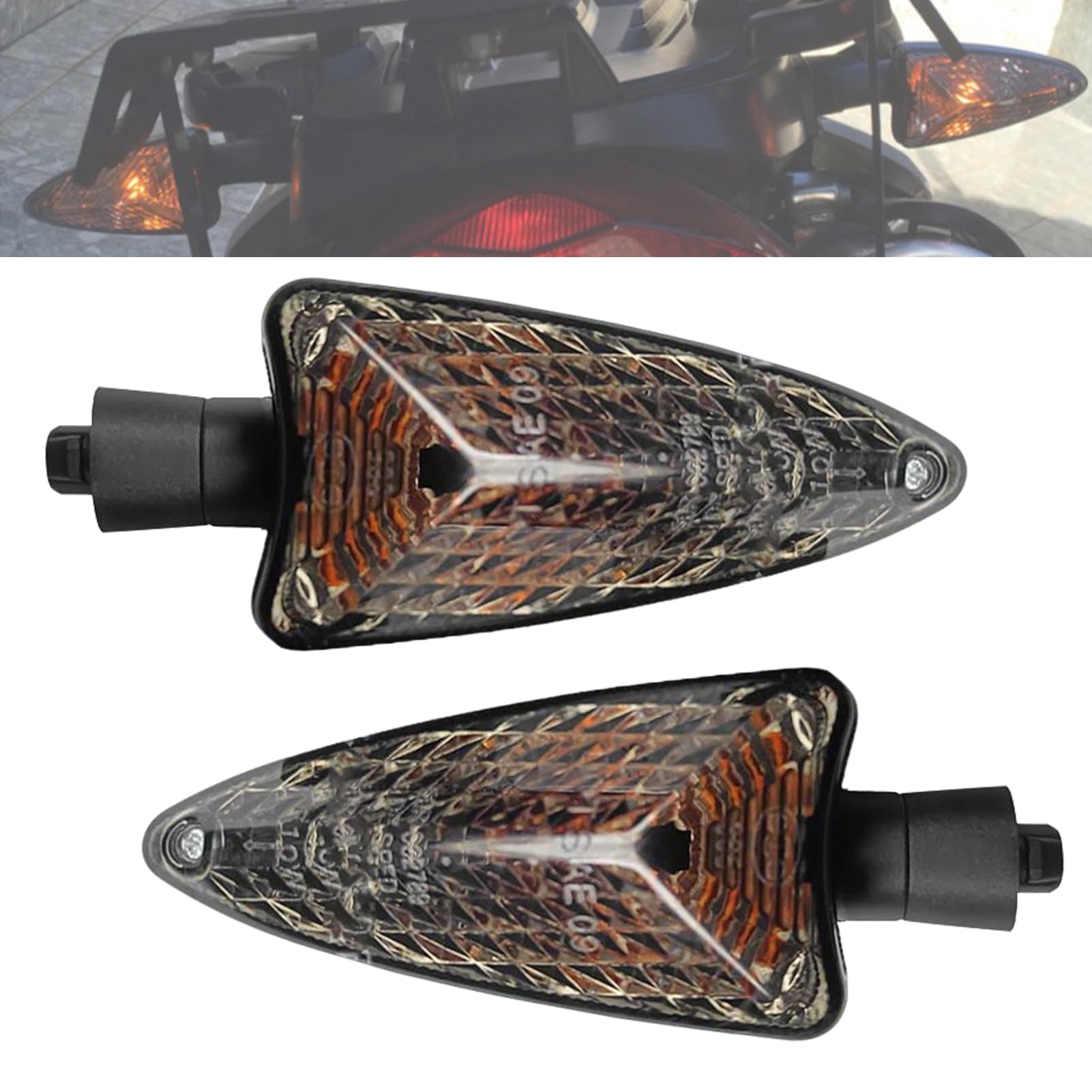 モーターサイクル ターン インジケーター - 前後オートバイ用ターン警告灯 | プラグアンドプレイ モー..