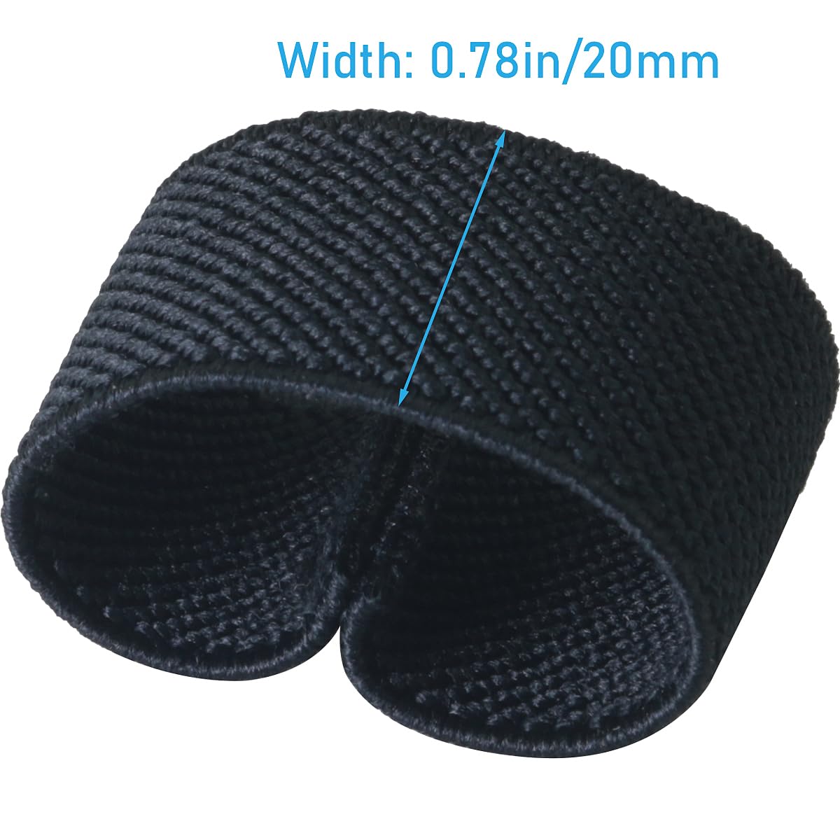 6個 伸縮ベルトホルダー ブラック 幅2cm テールウェビングクリップアクセサリー ミリタリーループバックル タクティカルベルト管理ナイロンウェブバックパックショルダーストラップ用