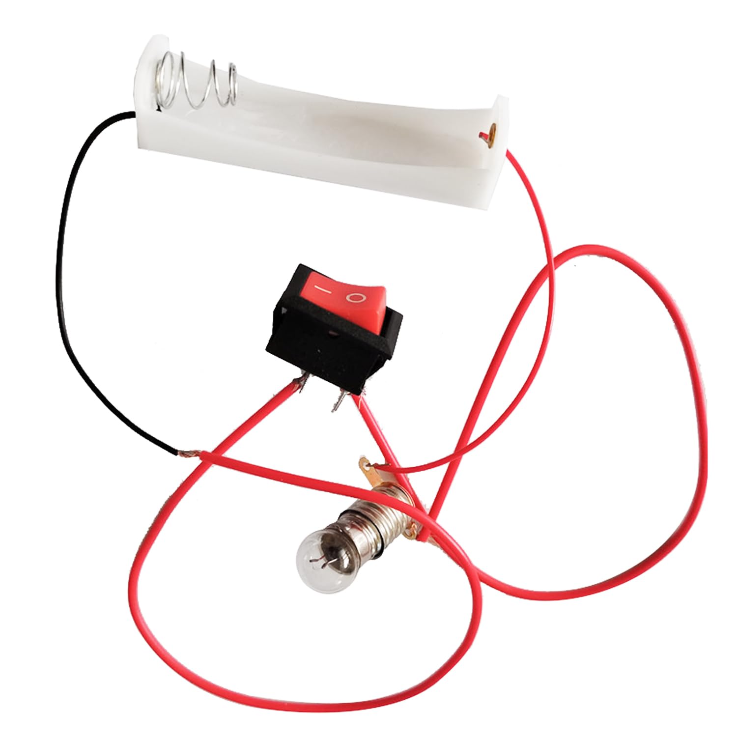 回路実験 小型電球キット 電気学習キット バッテリーボックス ランプホルダー スイッチ 1.5v 電球 物理学アセンブリ 科学機器 閉回路実験キット