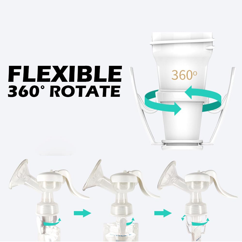 母乳保存バッグアダプター 搾乳器対応 - 予備の30個収納バッグ - 母乳収納袋アダプター 標準およびワイ..