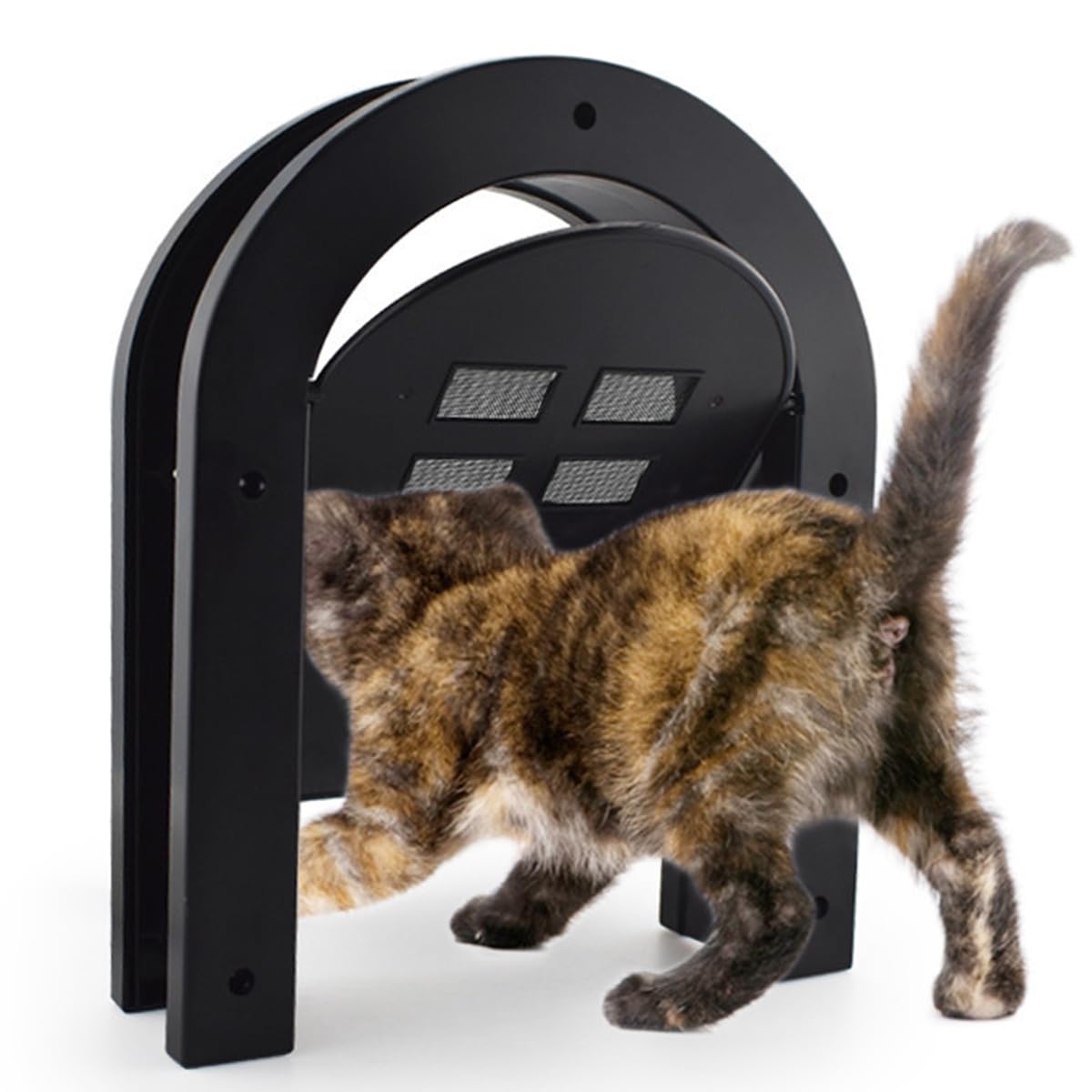 ペットドア 犬猫出入り口 猫扉 取り付け簡単 キャットドア 室内用 可愛い 冷暖房対策 簡単DIYセットア..