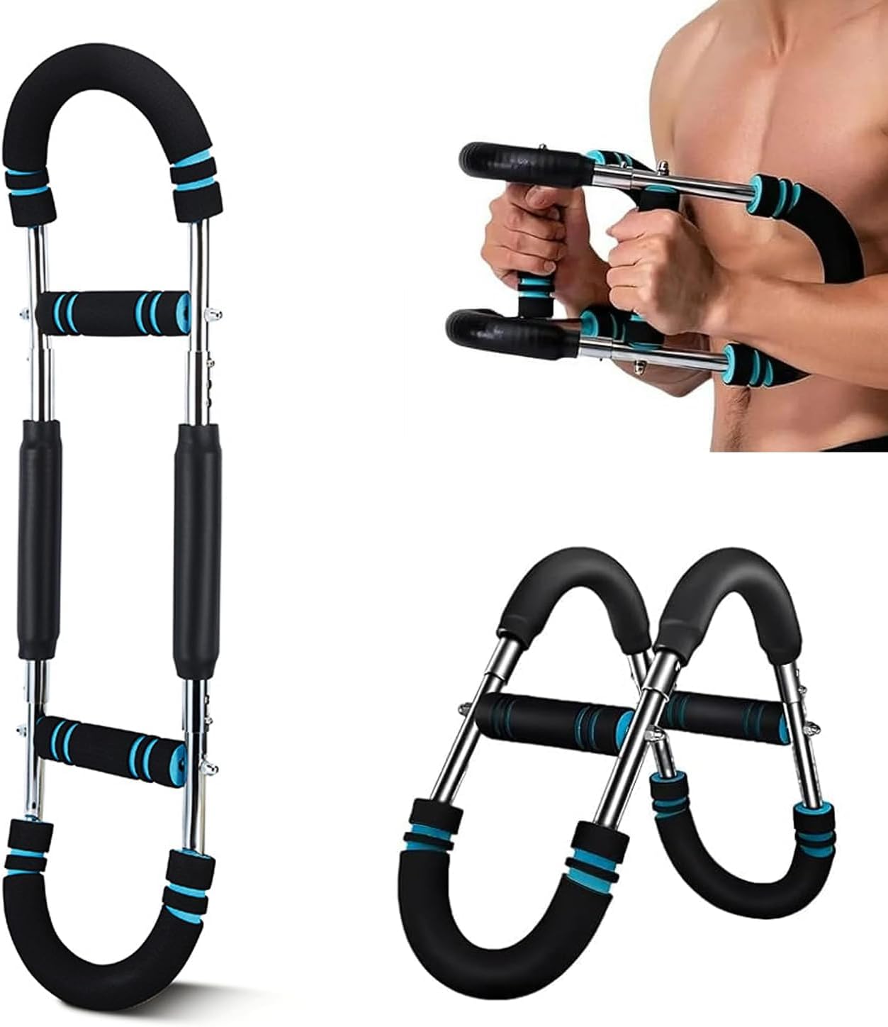 2025new スプリングアームバー 筋トレ器具 ツイスターアームトレーナー アームバー エキスパンダー 大胸筋 背筋 トレーニング 自宅 運動器具 3段階負荷調整 調節可能30-50KG 筋トレグッズ 腕強化 腹筋 上腕二頭筋 三頭筋 広背筋