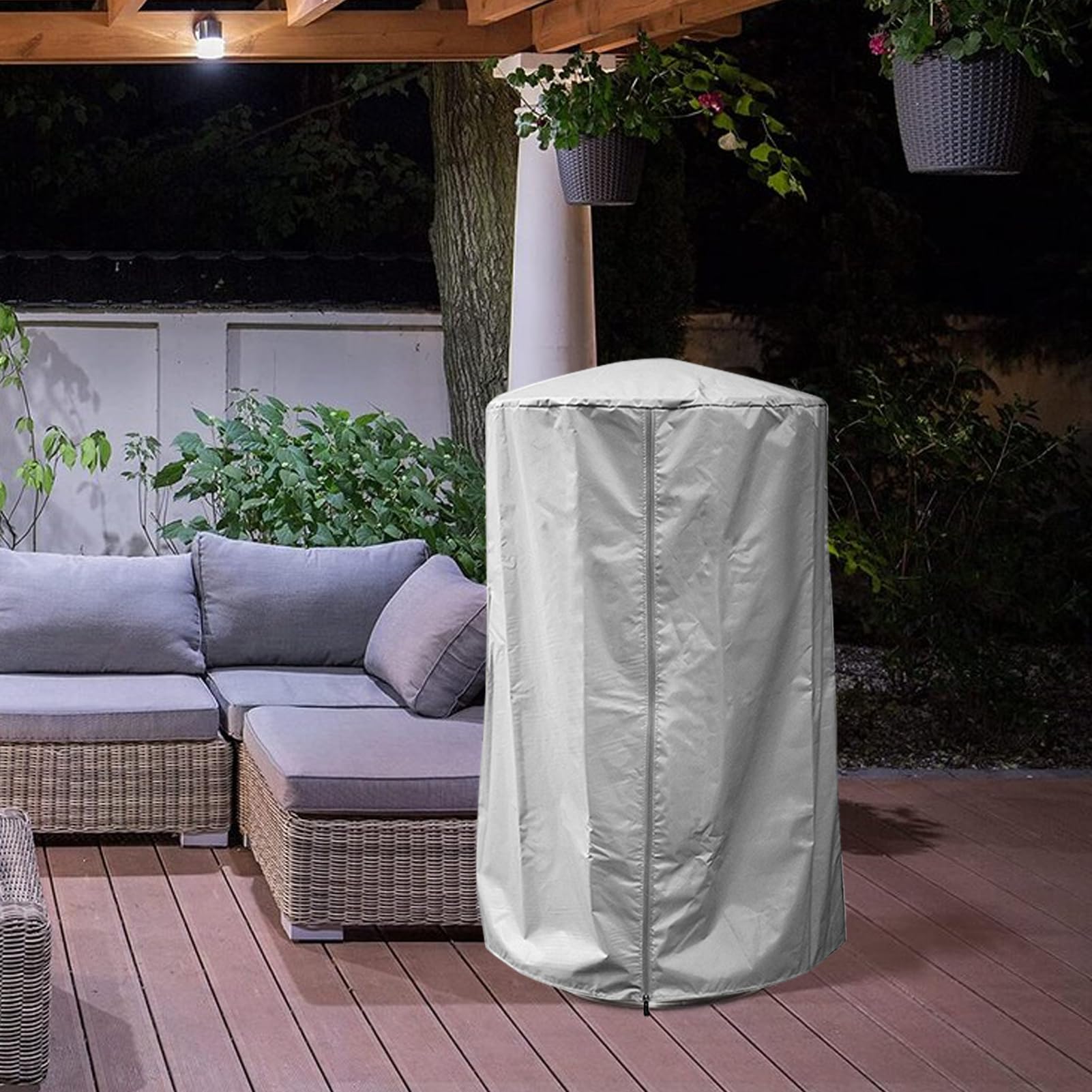 アウトドアヒーターカバー - 暖房機器カバー | 縦型サイドジッパー付き420Dオックスフォード防錆プロテ..