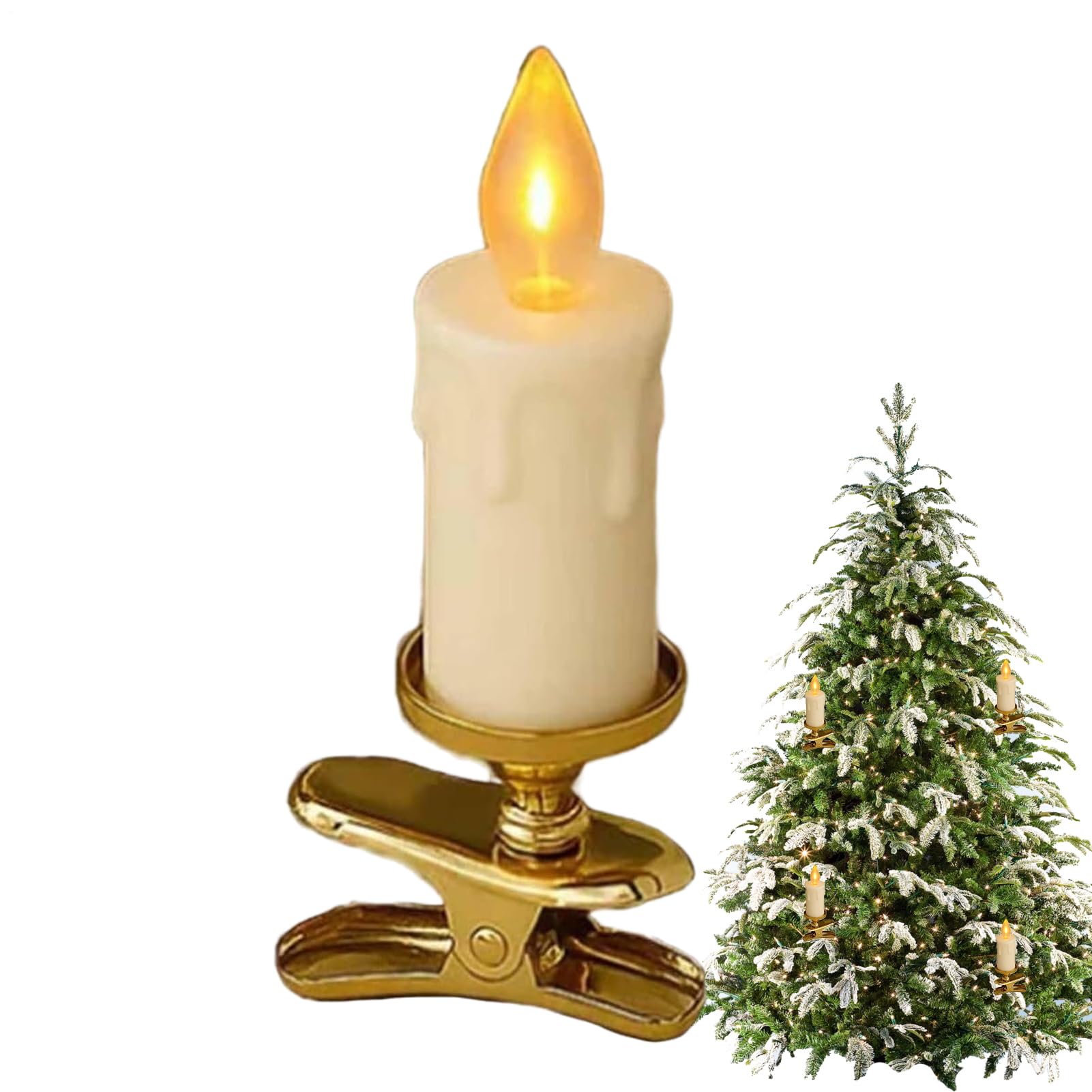 LED フレームレス キャンドル | フェイクLEDろうそく 留め金付き | ホーム イベント ベッドルーム ウェ..