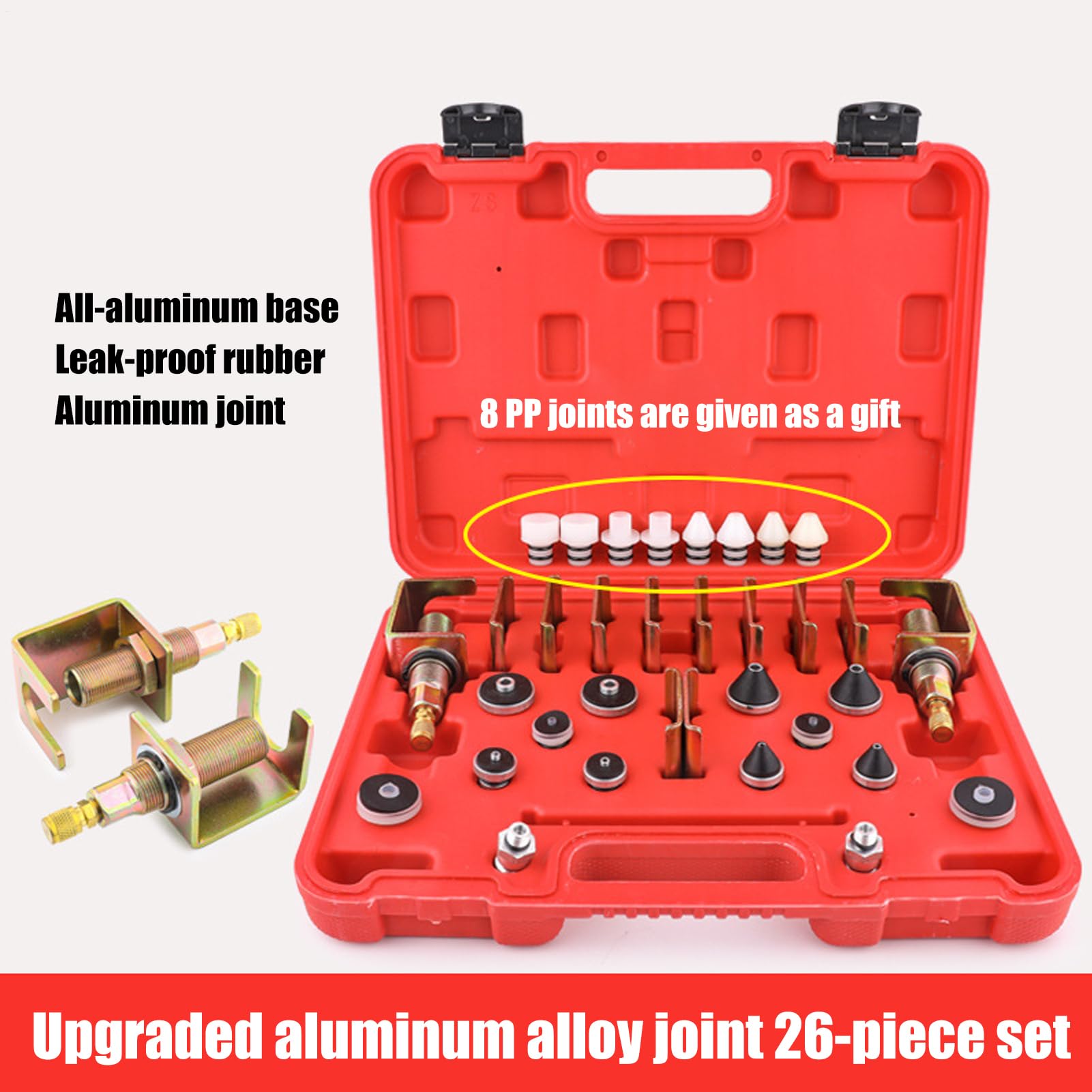 車用エアコン漏れ修理キット ポータブル冷媒漏れ検出器 HVACシステム テスター ラジエーター圧力テストと配管点検 家電修理 業務用冷却装置の点検とメンテナンスにも最適.