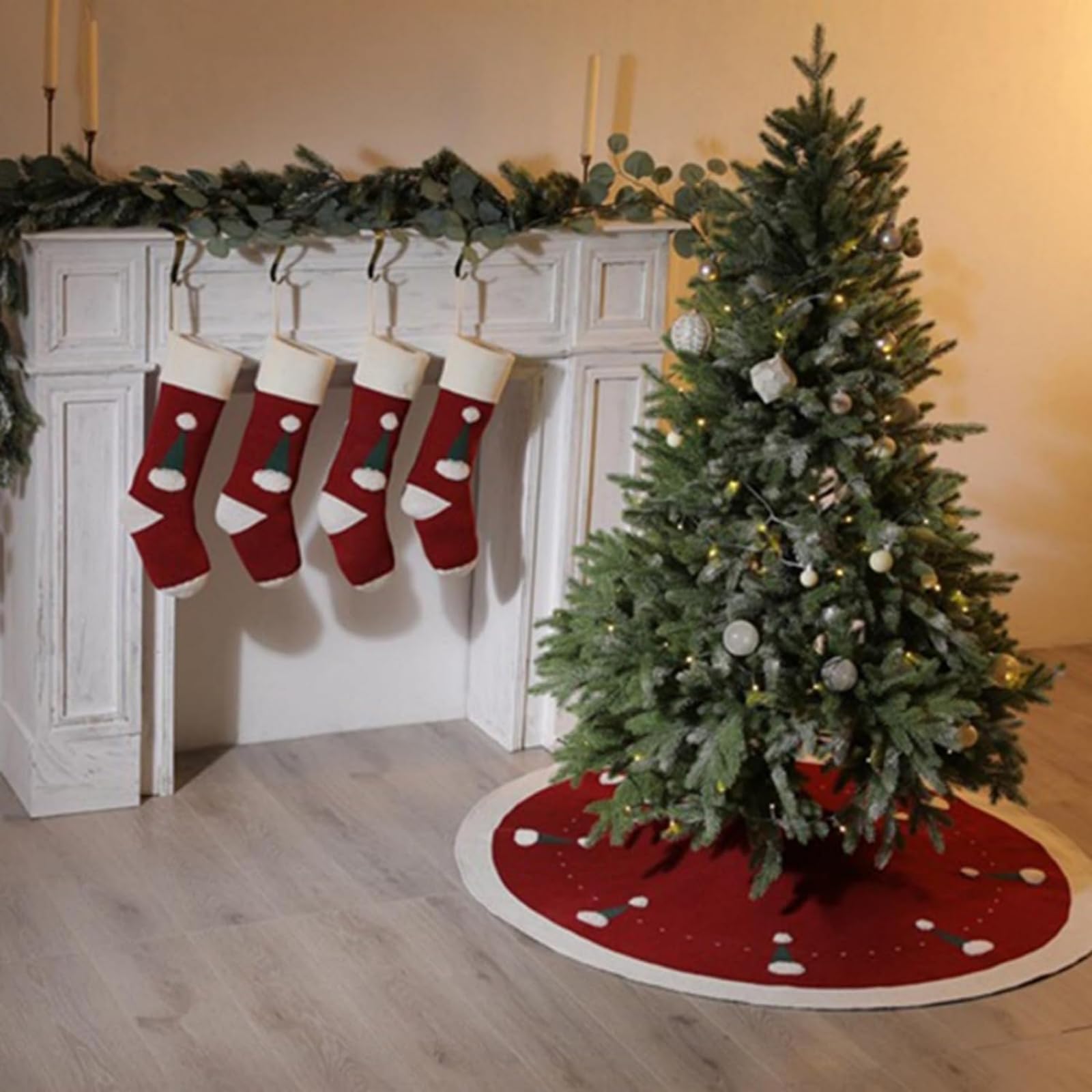 デコレーション クリスマスツリー スカート 北欧柄 ニット 雰囲気 デコレーション クリスマスデコレー..