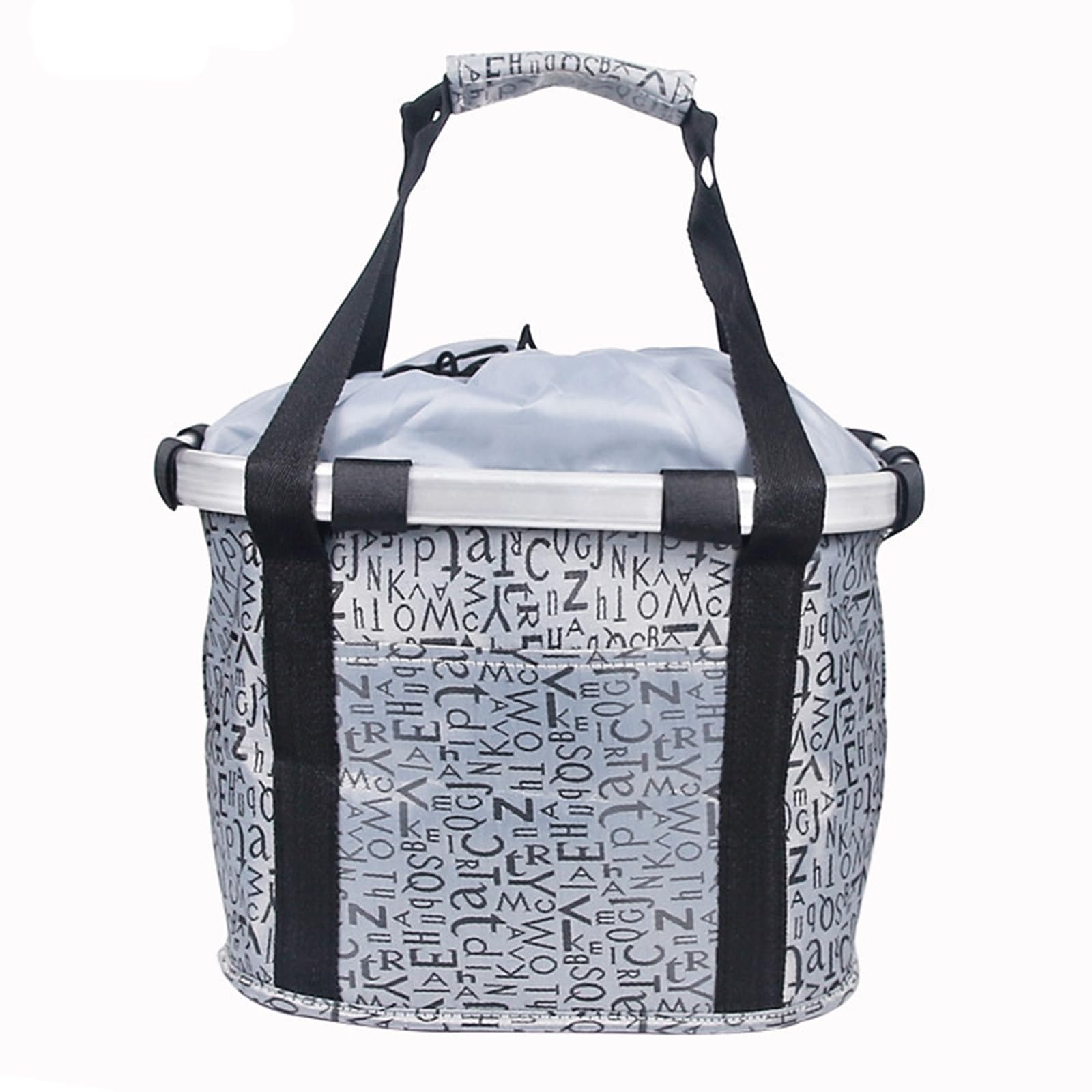 自転車フロントバスケット 取り外し可能な折りたたみ巾着自転車バスケット 防水取り外し可能な自転車バ..