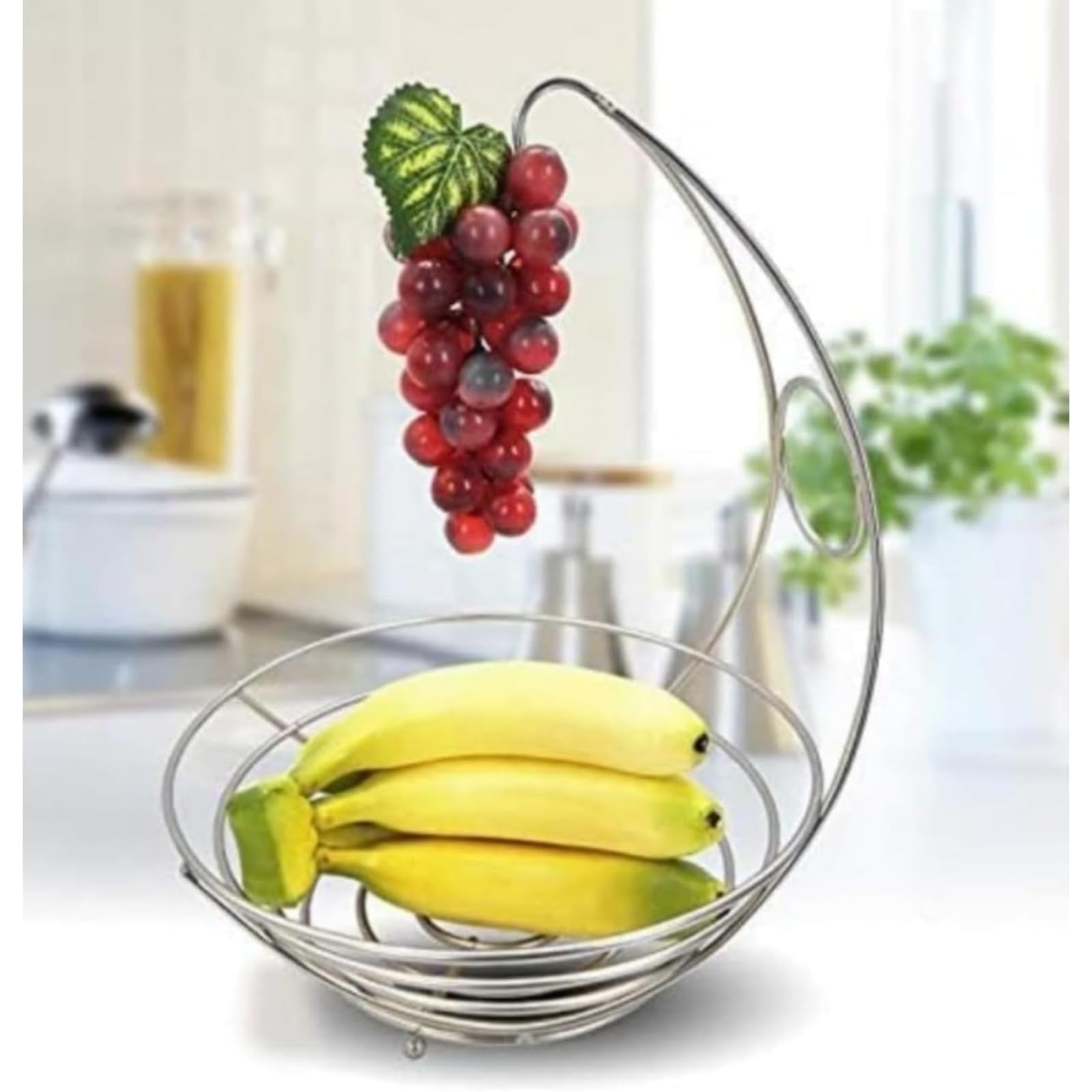 バナナスタンド フルーツボウル-ガジェット＆スナック-フルーツ 収納バスケット フルーツストレーナー ..