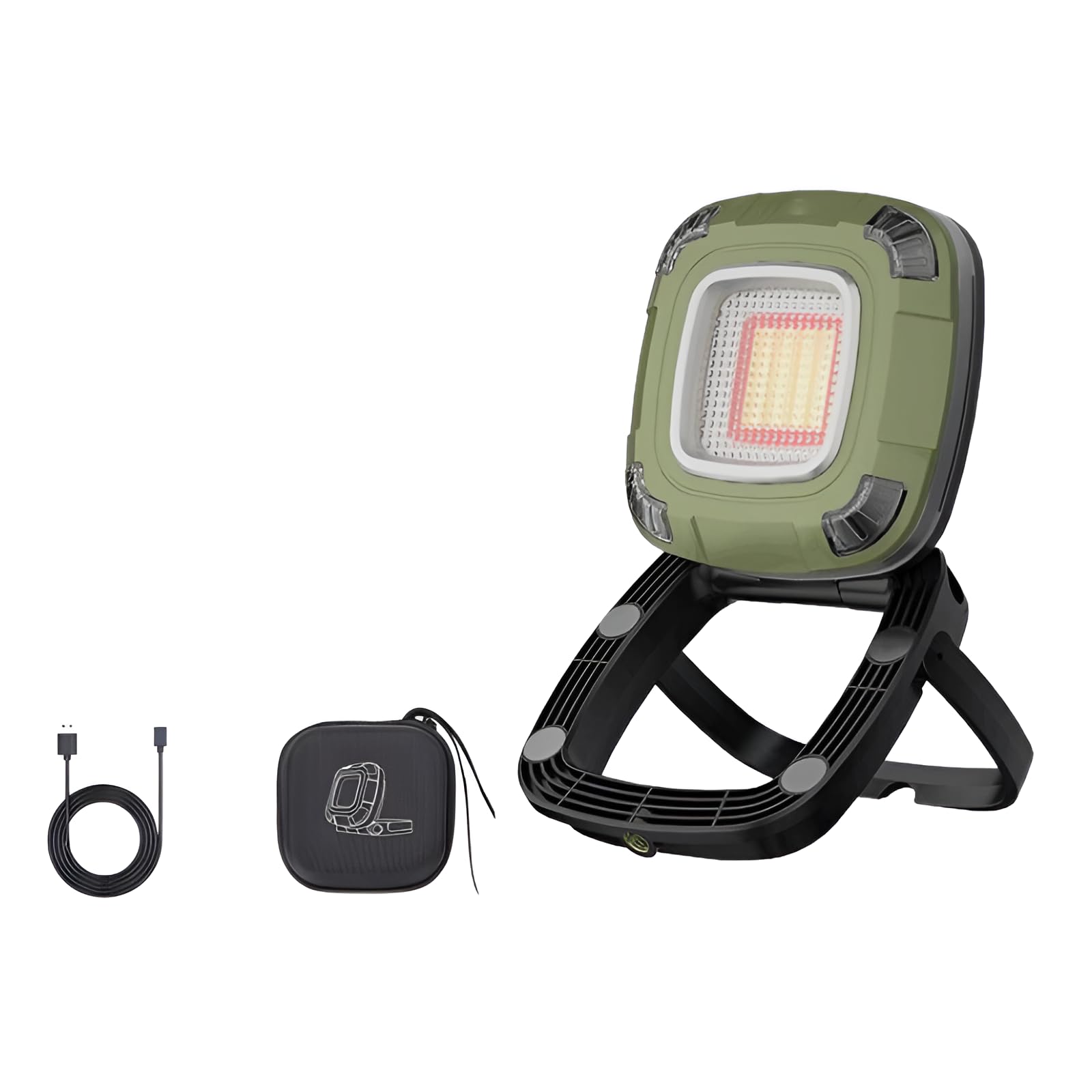 【キャンプ灯】充電式 【2000ルーメン】 10000mAhで48時間連続使用 無段階調光 赤色LED 磁石&三脚台 IPX5防水 キャンプ 工事現場 非常用ライト