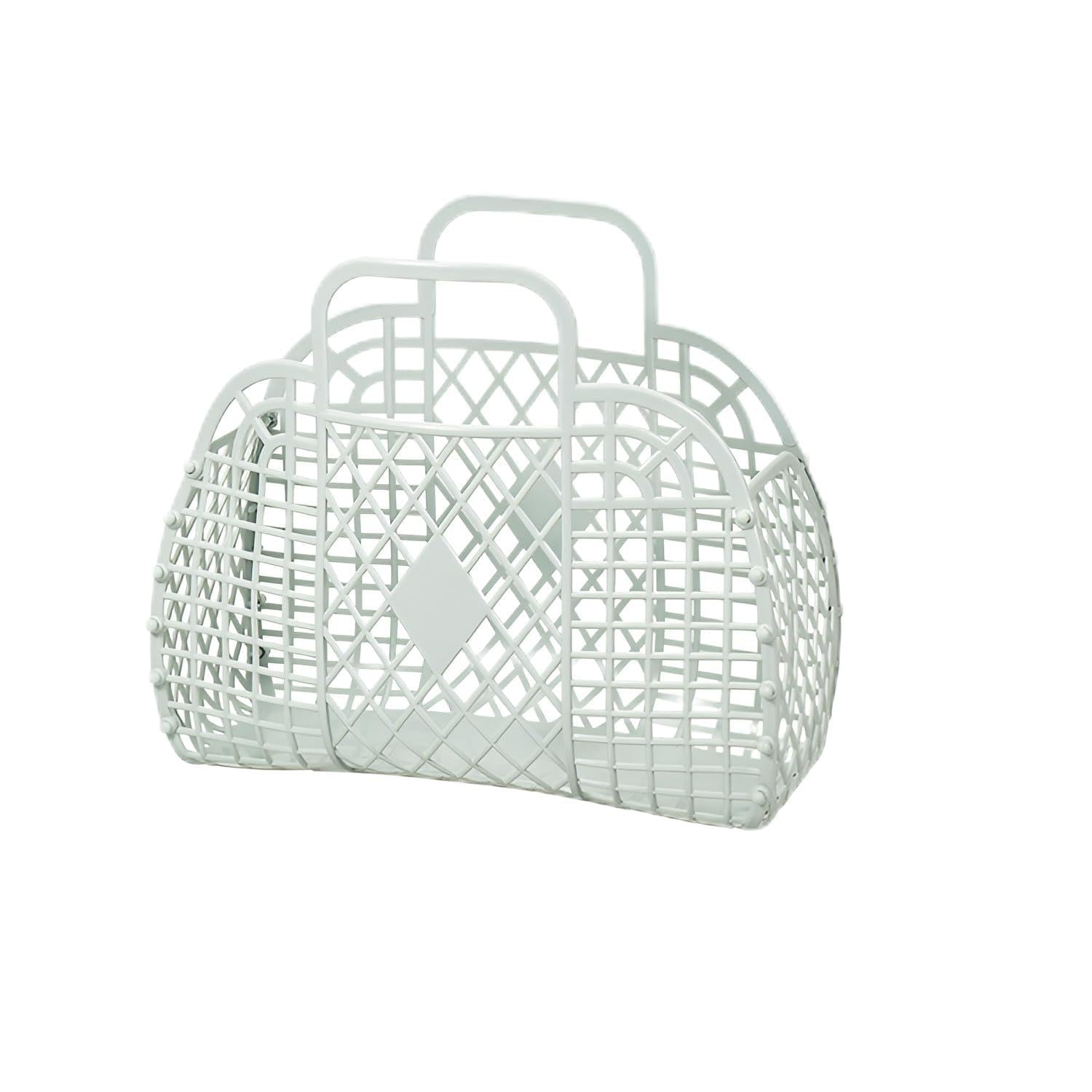 【メッシュ】 ポータブルで折りたたみ可能 柔らかく軽量 バスかごとしても使用 マカロンカラー 外出や家庭収納に適 おしゃれ