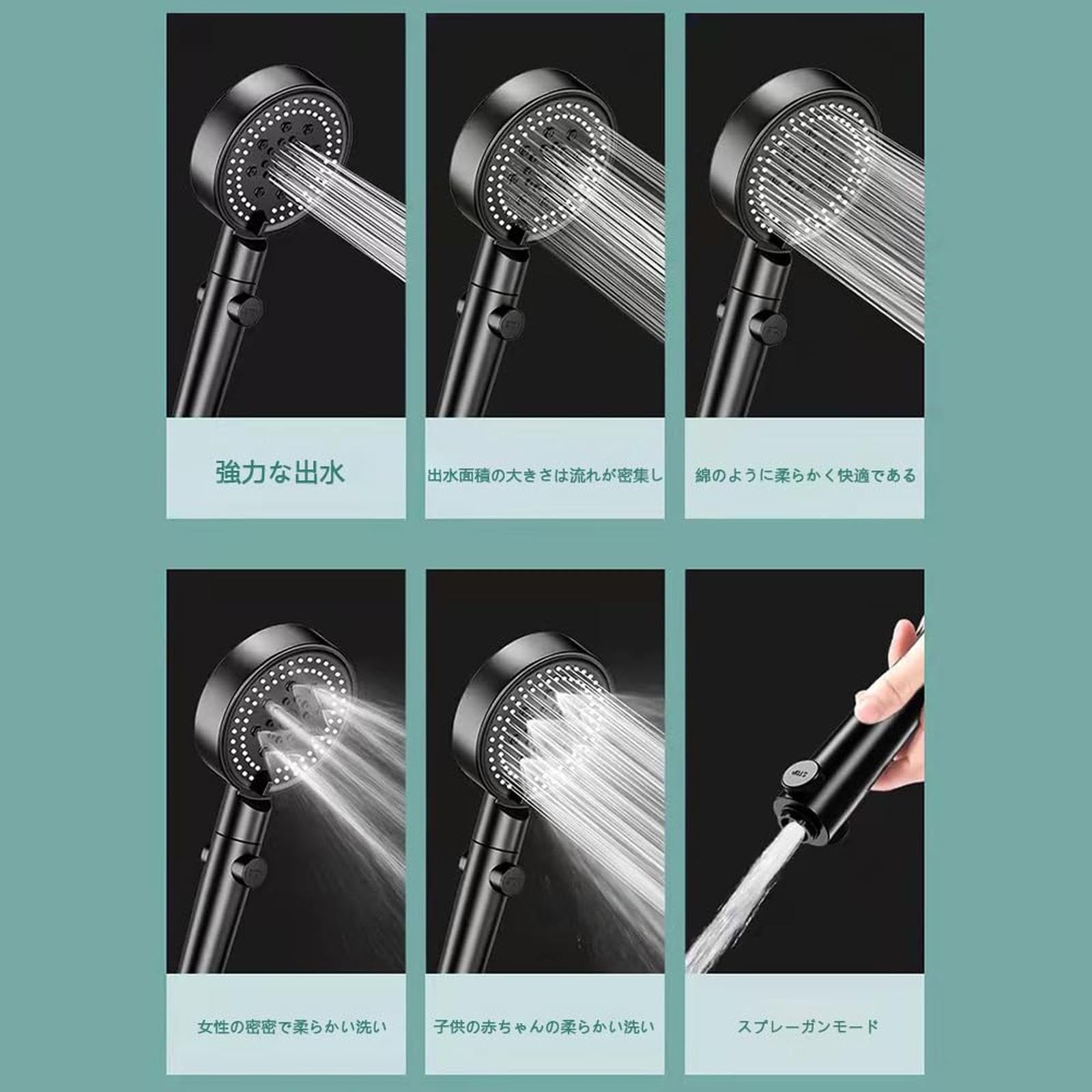 シャワーヘッド 節水シャワーヘッド 水圧 歯ブラシ シャワーヘッド 浄水シャワーヘッド ナノバブル 高..