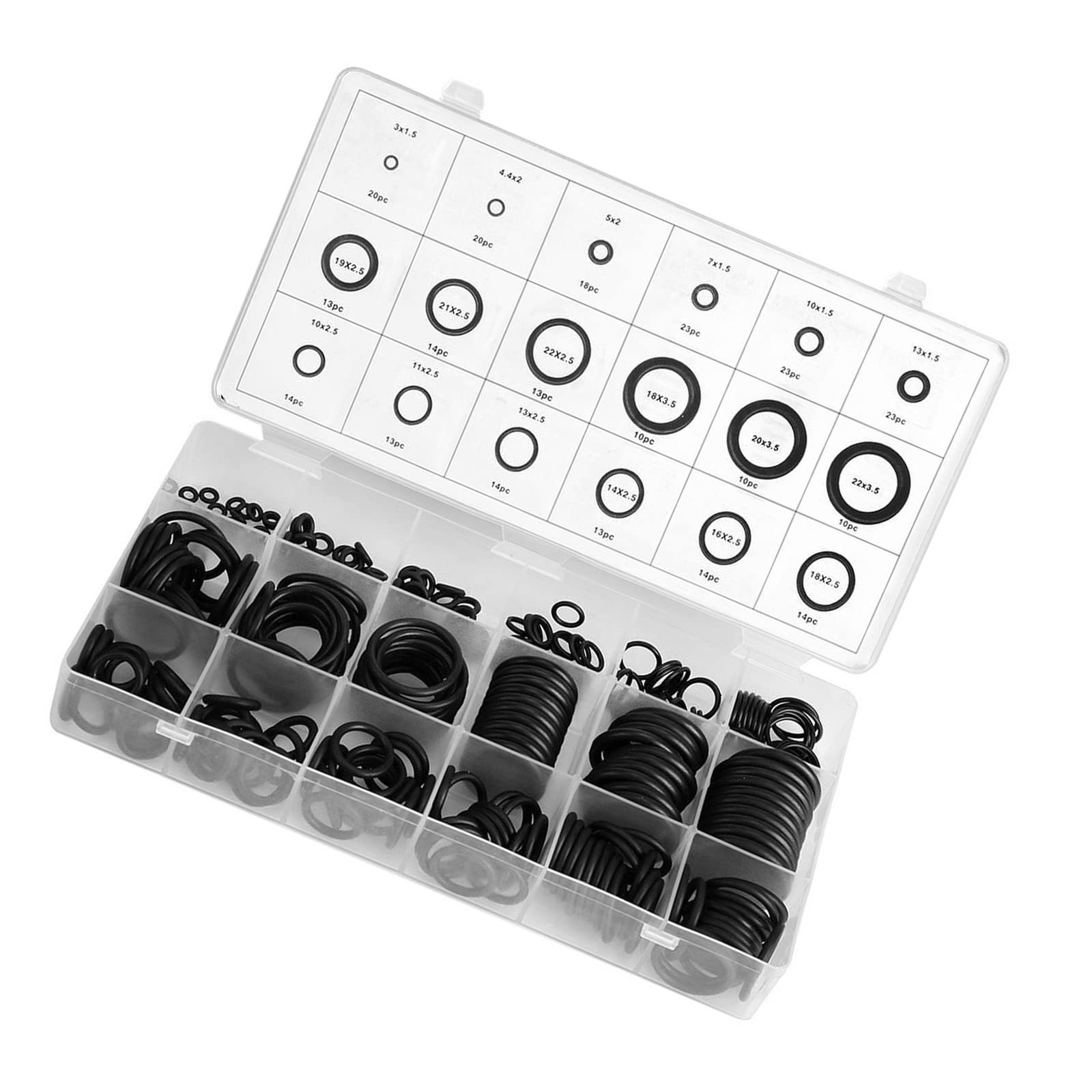 279個セット車Oリングセット エアコンコンプレッサーOリング 車 エアコンシステム 耐高温 耐油 耐腐食 ..