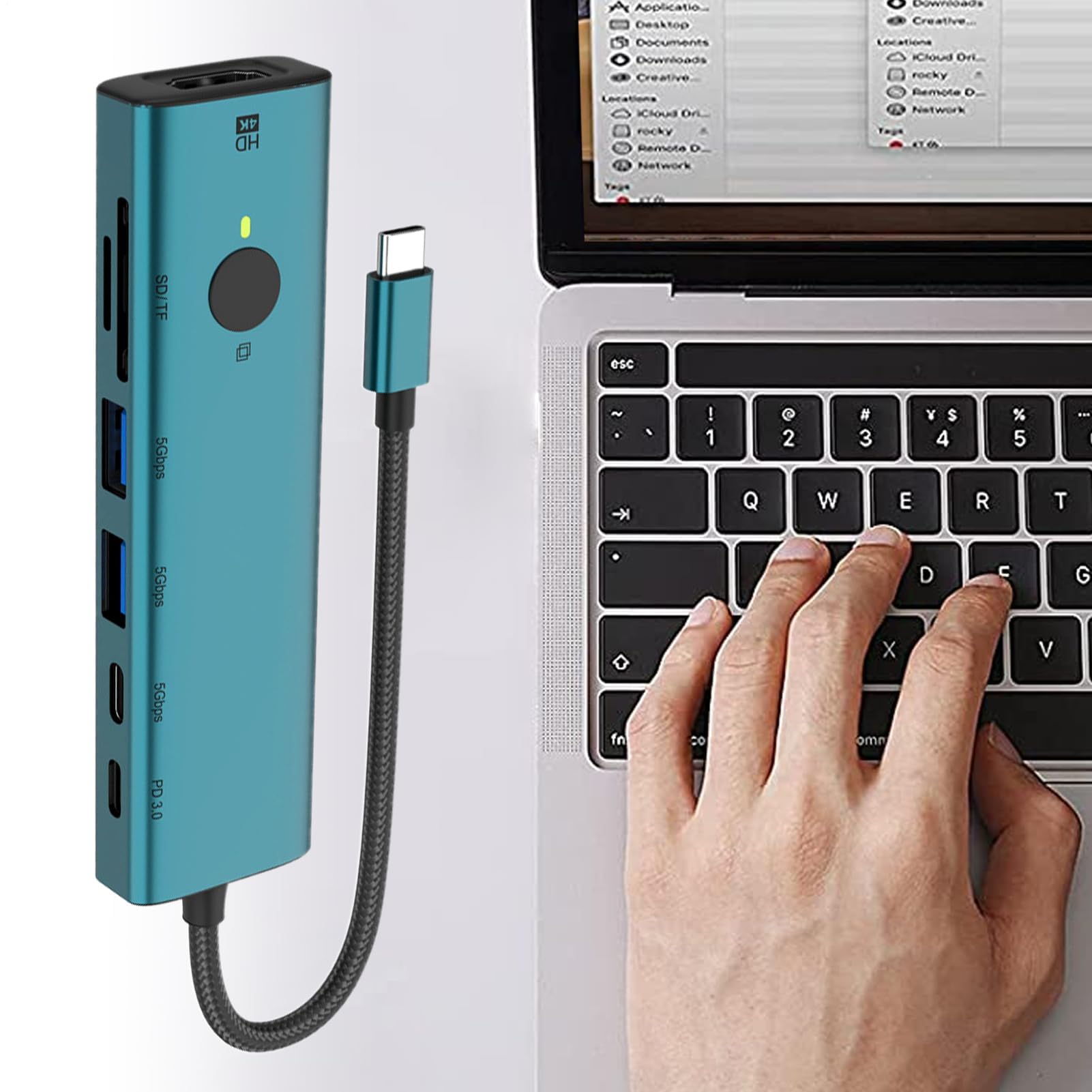 USBハブ ノートパソコン対応 - USB3.0 ドッキングステーション - 7ポート 4K対応 ポータブルアダプター..