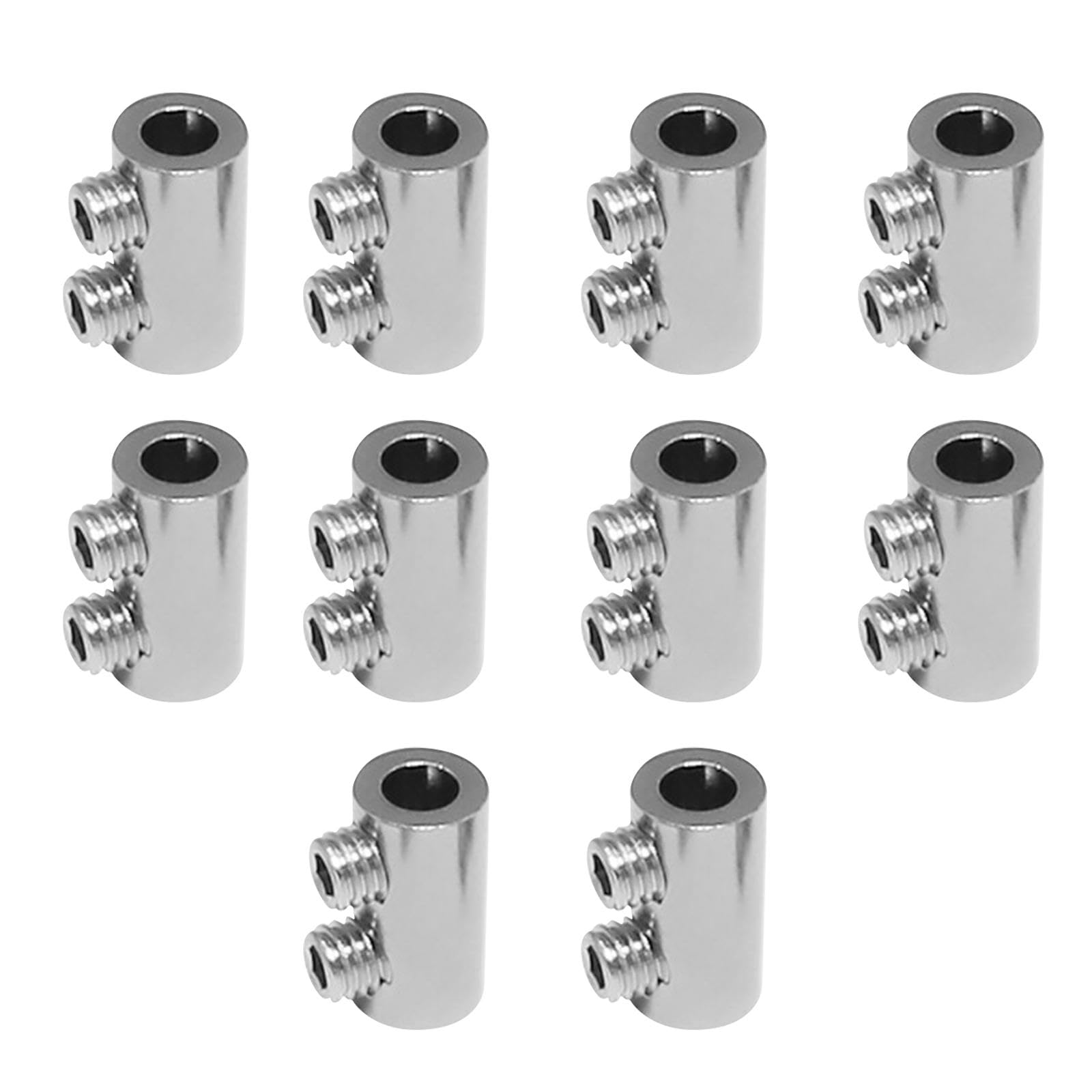 10 個 ワイヤーロープケーブルクランプ ステンレス鋼ワイヤーロープクリップ 1.5-2mmスチールワイヤーロープ用