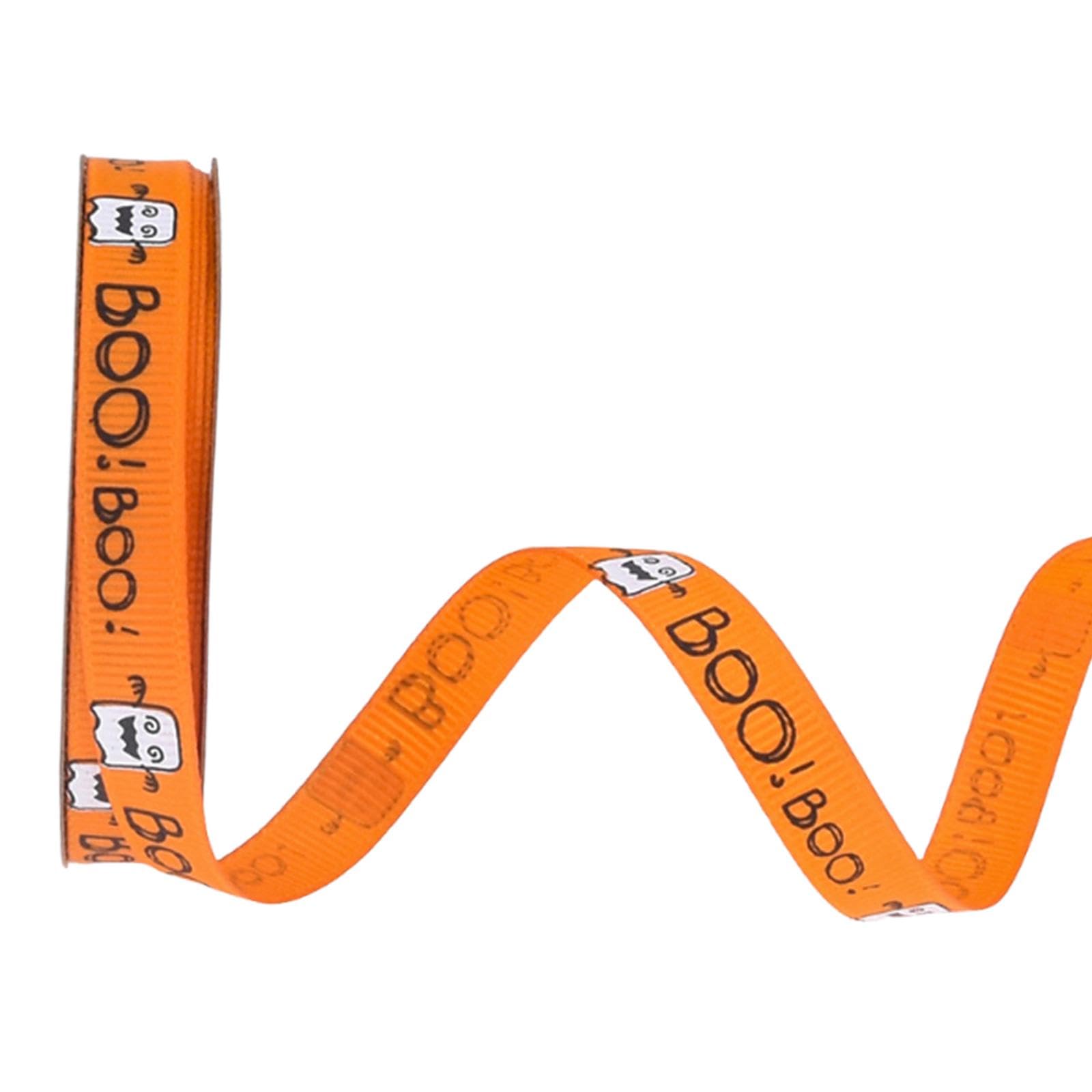 ハロウィンリボン 装飾ラッピングリボン 多目的ハロウィンデコレーション 家庭フラワーアレンジメント..