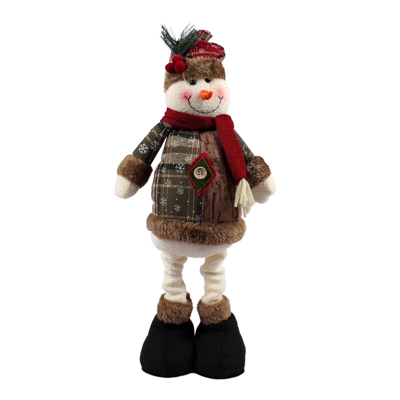 クリスマス人形飾り テーブルトップ装飾 かわいいクリスマスフィギュア 長い脚 ホリデーストア デスクトップ ホームデコレーション 棚, サンタ