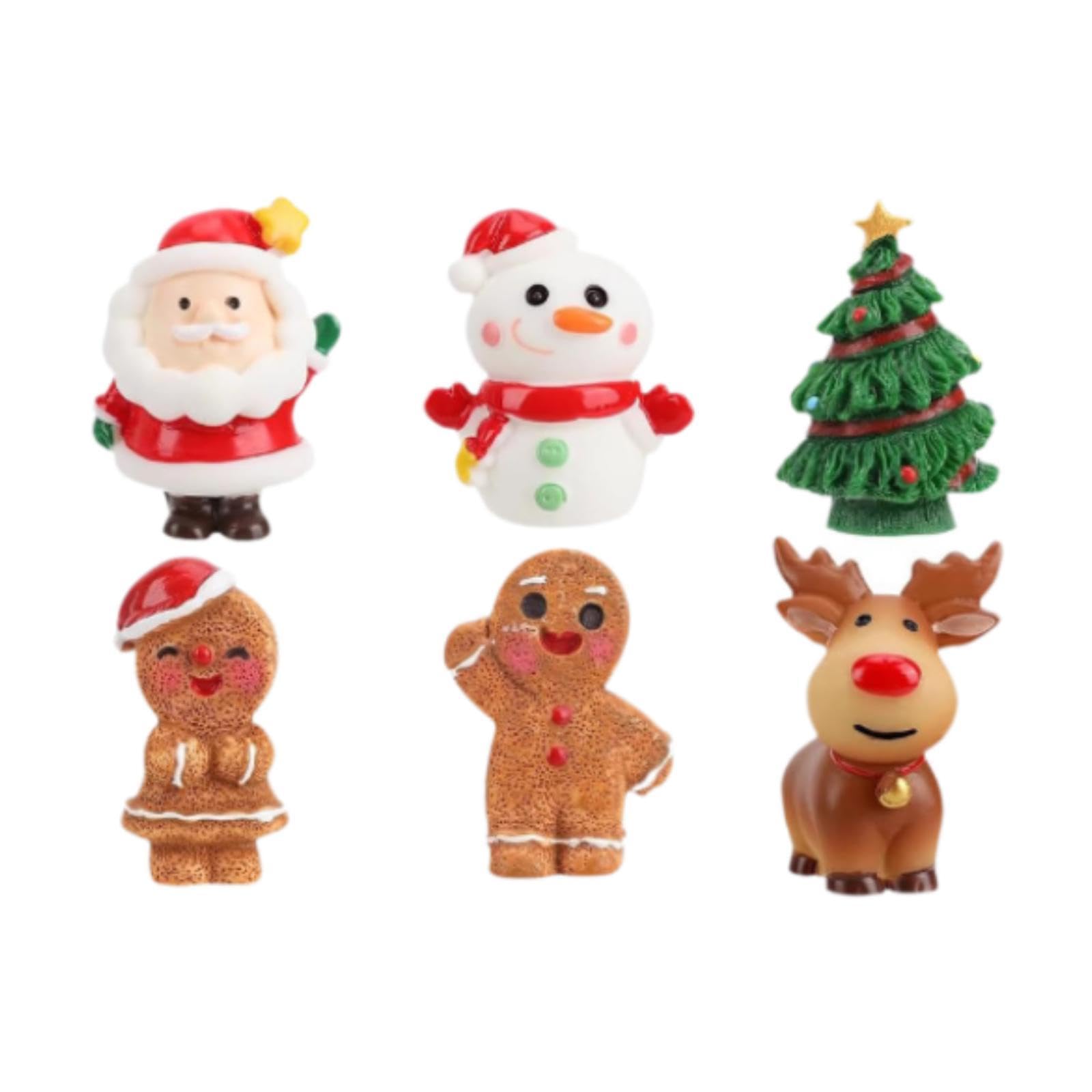 6 個セット クリスマスケーキトッパー ジンジャーブレッドマン ケーキデコレーション クリスマスデコレーション 子供用 結婚式 ベビーシャワー用オーナメント