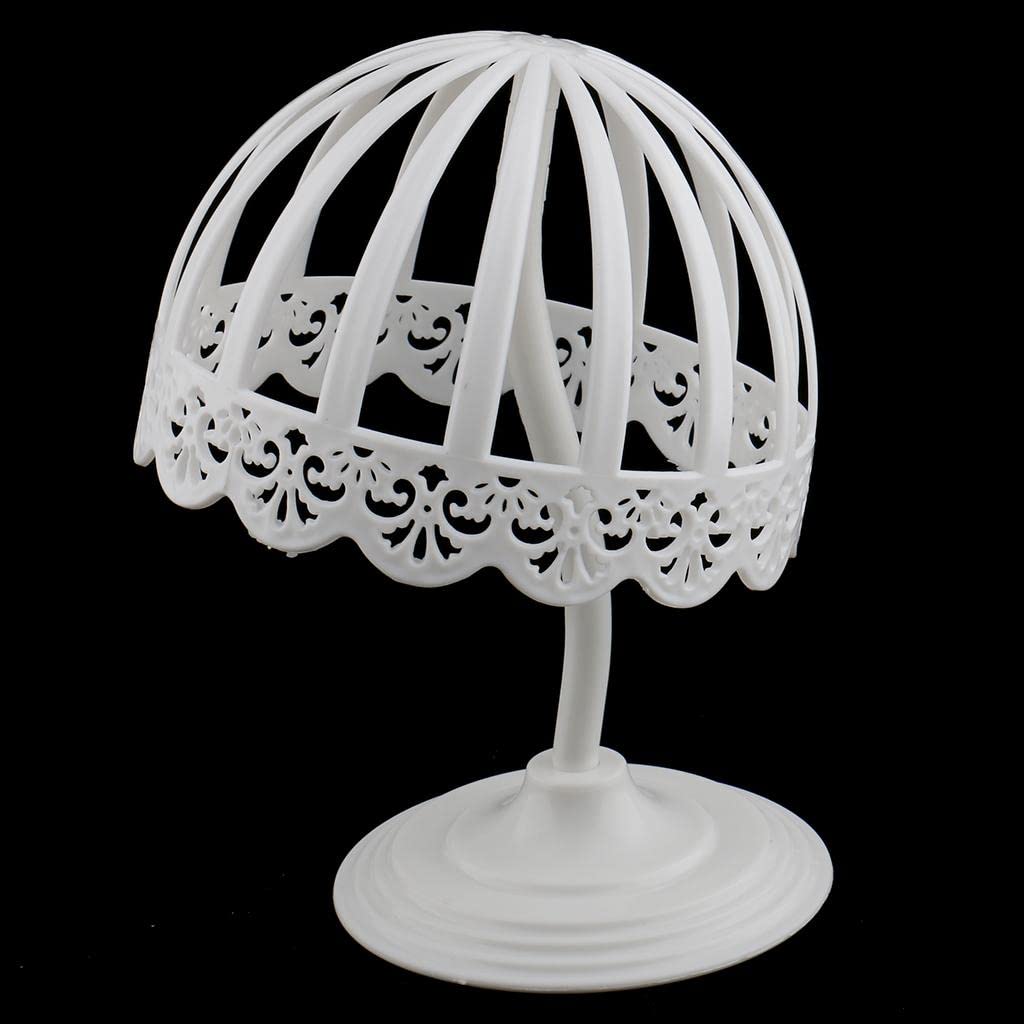 赤ん坊のための白いプラスチック安定した帽子のかつらの陳列台のホールダーの帽子の貯蔵の棚, 白, 40cm