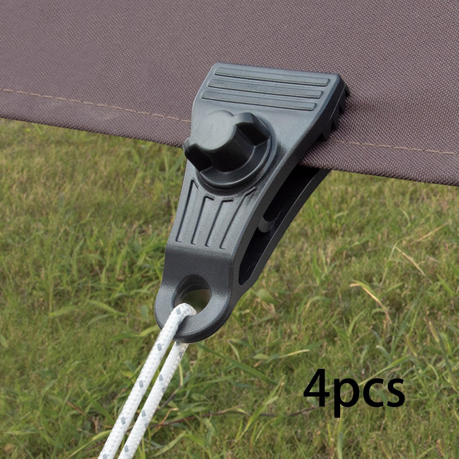 4個入れ テントクリップ タープクリップ テントクランプ キャンプクリップ 調整可能な クリップホルダ..