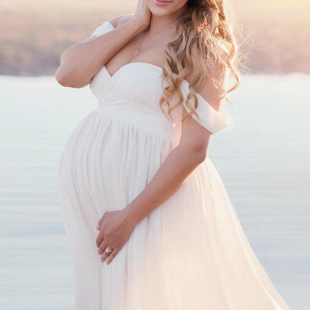 [] オフショルダー ティドレス ロングスプリットフロントドレス, ホワイトs(3)