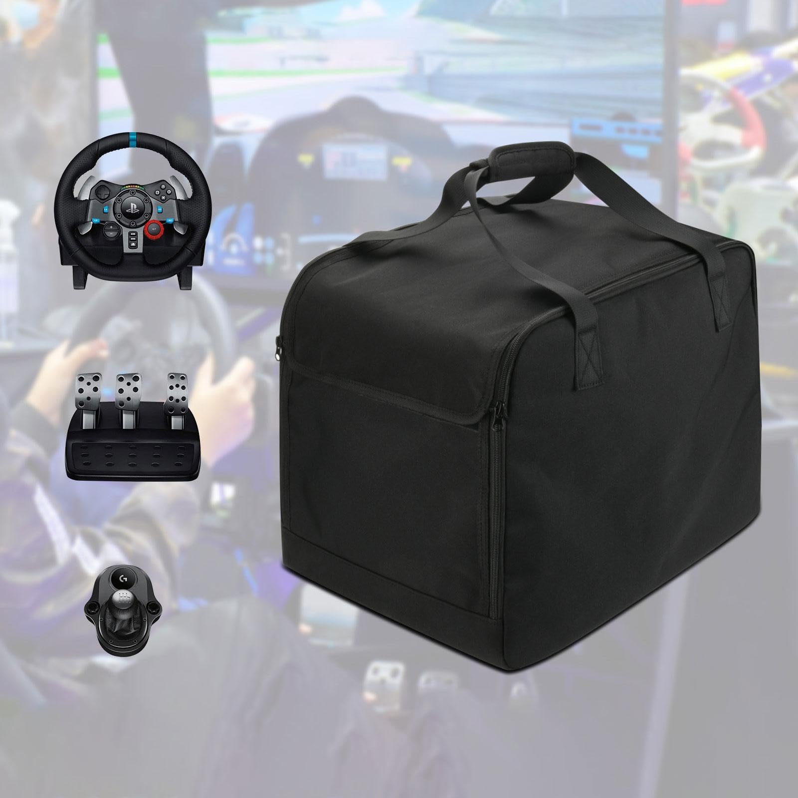 [] レーシング機器キャリア収納バッグ 頑丈なポータブルで丈夫なキャリーケース 大容量 荷物バッグオー..